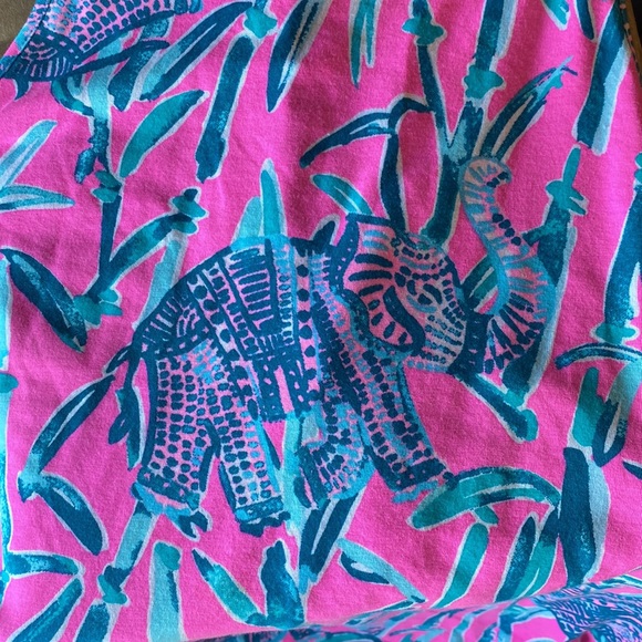 Lilly Pulitzer Sz L Elephant print Halter Cutout Shoulder Top - Picture 3 of 4